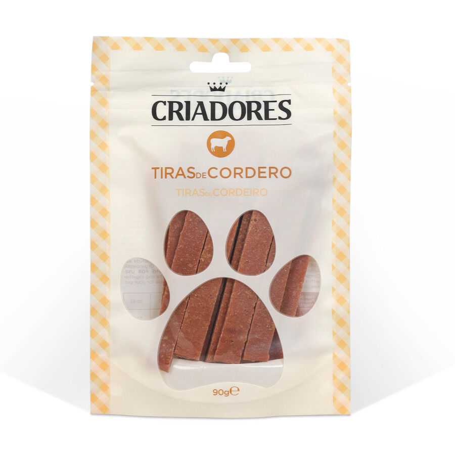 90 g Criadores Tiras de Cordero snack para perros, , large Imagen numero 1